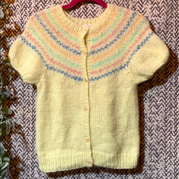 Vintage grandma sweater, handmade small